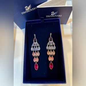 SWAROVSKI Multicolour Cristals Chandelier Earrings